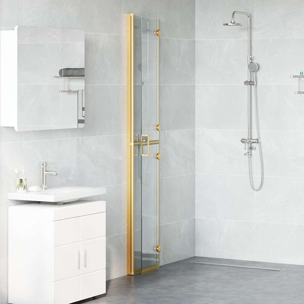 Gold Walk-In Duschwand 70x190 cm