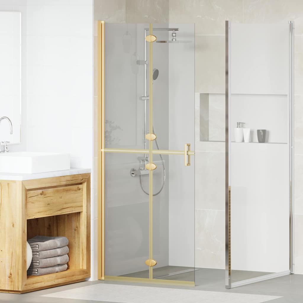 Walk-In Duschwand Gold 80x190cm