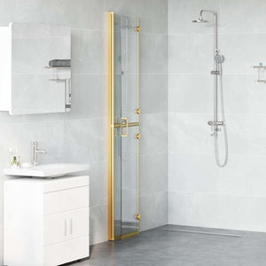 Walk-In Duschwand Gold 80x190cm