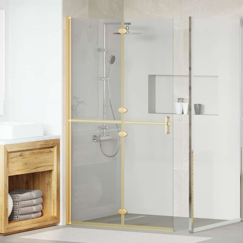 Gold Walk-In Duschwand 110cm