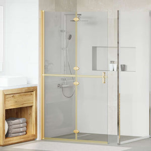 Gold Walk-In Duschwand 110cm