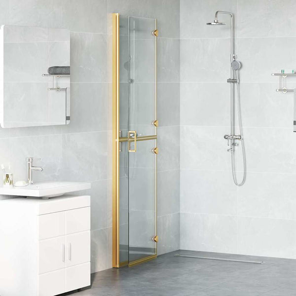 Gold Walk-In Duschwand 110cm
