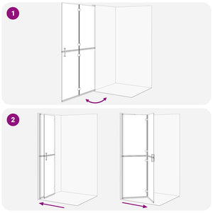 Gold Walk-In Duschwand 110cm