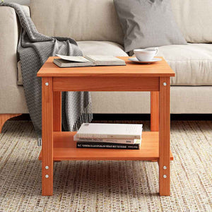 Couchtisch Kiefer Massivholz Wachsbraun 50x50cm