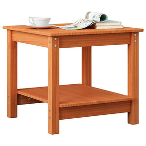 Couchtisch Kiefer Massivholz Wachsbraun 50x50cm