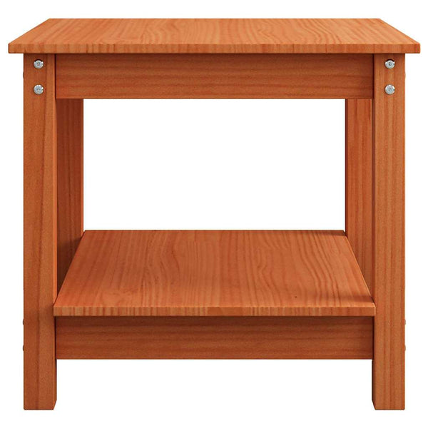 Couchtisch Kiefer Massivholz Wachsbraun 50x50cm