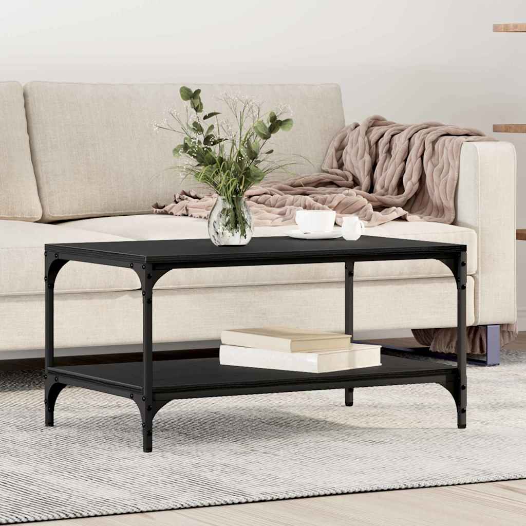 Schwarzer Couchtisch Eichenoptik