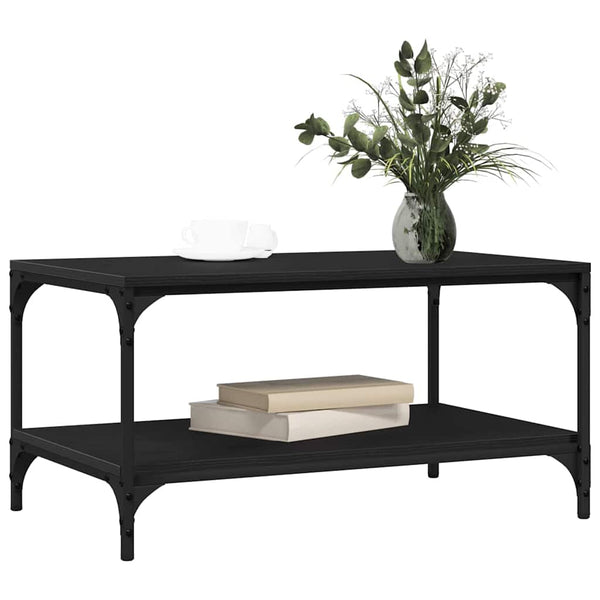 Schwarzer Couchtisch Eichenoptik