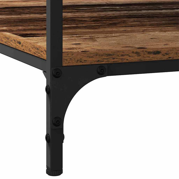 Quadratischer Couchtisch Altholz 80x80 cm