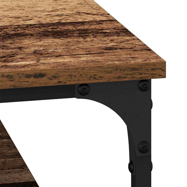 Quadratischer Couchtisch Altholz 80x80 cm