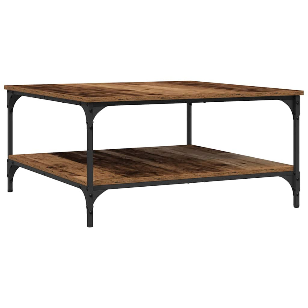 Quadratischer Couchtisch Altholz 80x80 cm