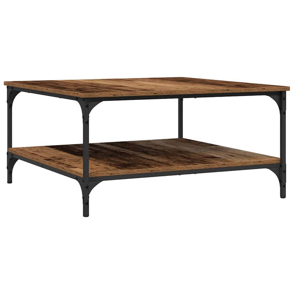 Quadratischer Couchtisch Altholz 80x80 cm