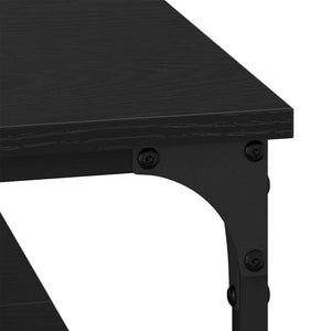 Schwarzer Couchtisch Eichen-Optik 80x80