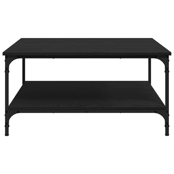 Schwarzer Couchtisch Eichen-Optik 80x80