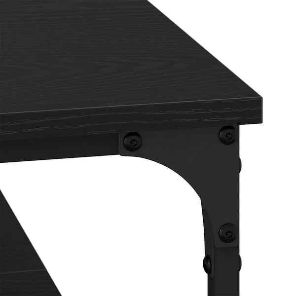 Schwarzer Couchtisch Eichenoptik 100x100 cm