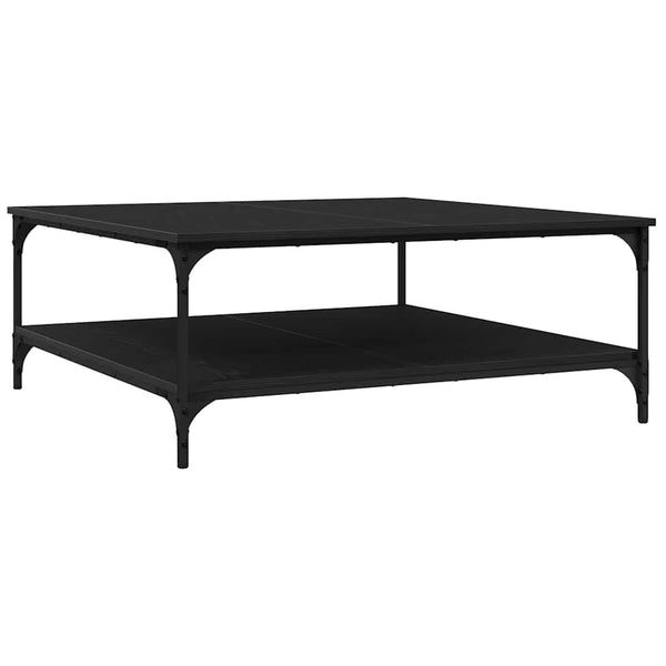 Schwarzer Couchtisch Eichenoptik 100x100 cm