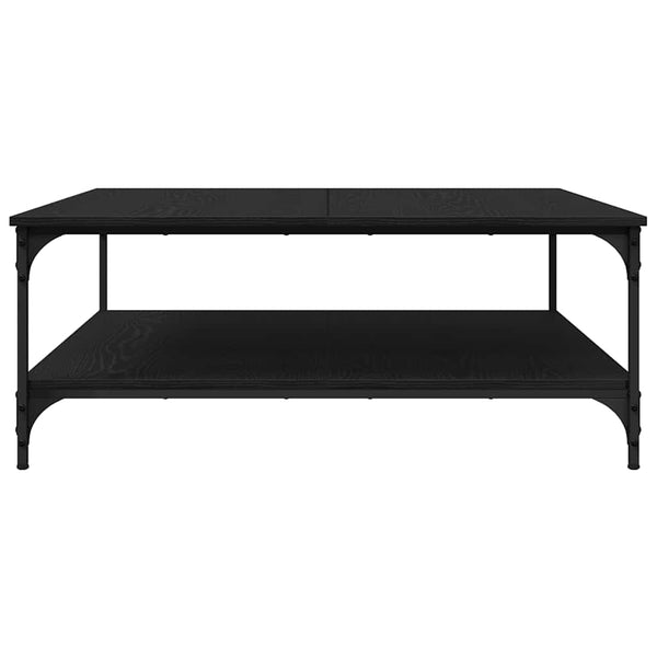 Schwarzer Couchtisch Eichenoptik 100x100 cm