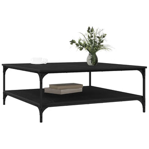 Schwarzer Couchtisch Eichenoptik 100x100 cm