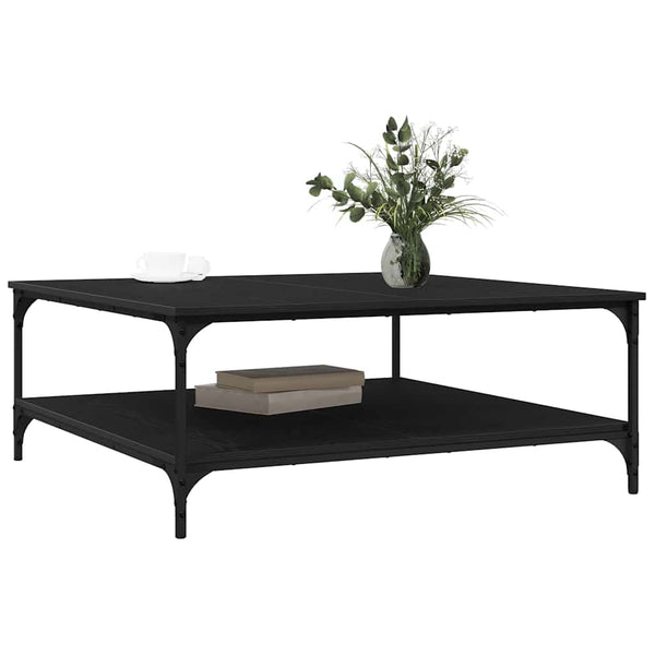 Schwarzer Couchtisch Eichenoptik 100x100 cm