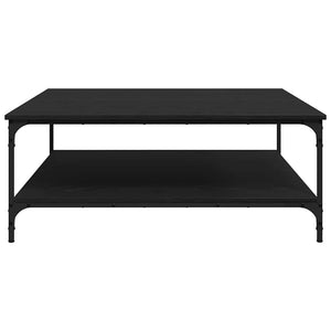 Schwarzer Couchtisch Eichenoptik 100x100 cm