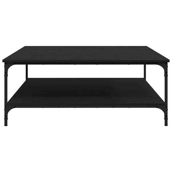 Schwarzer Couchtisch Eichenoptik 100x100 cm
