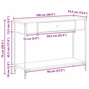 Konsolentisch Altholz 100cm