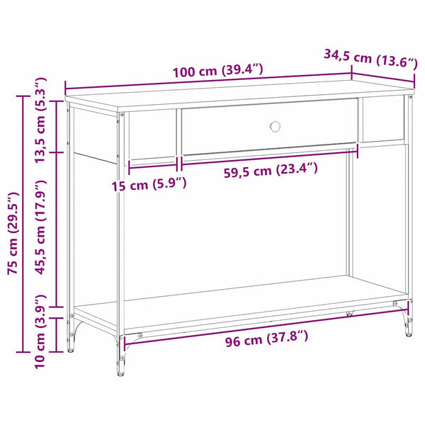 Konsolentisch Altholz 100cm