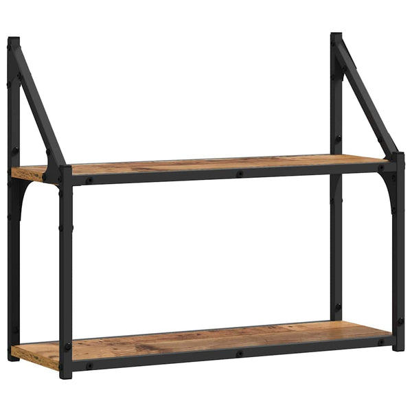 Wandregal Altholz 60 cm mit Ablage