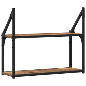 Wandregal Altholz 60 cm mit Ablage