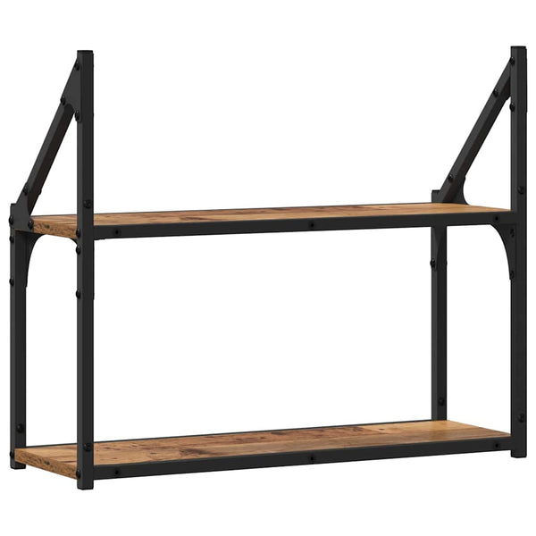 Wandregal Altholz 60 cm mit Ablage