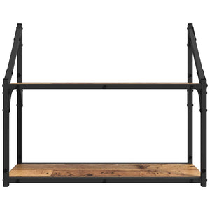 Wandregal Altholz 60 cm mit Ablage