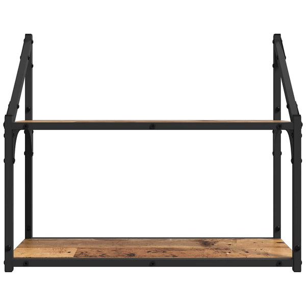 Wandregal Altholz 60 cm mit Ablage