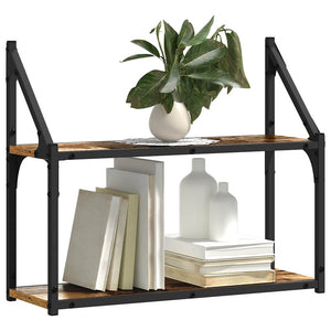 Wandregal Altholz 60 cm mit Ablage