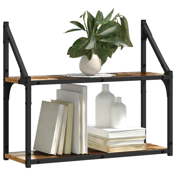 Wandregal Altholz 60 cm mit Ablage