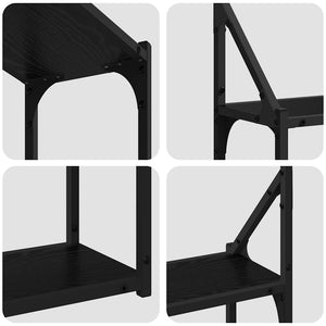 Wandregal Schwarz Eichenoptik 60 cm