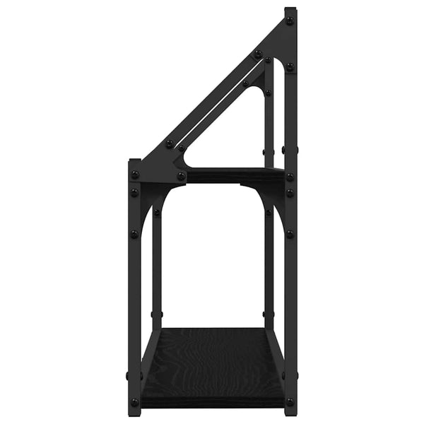 Wandregal Schwarz Eichenoptik 60 cm