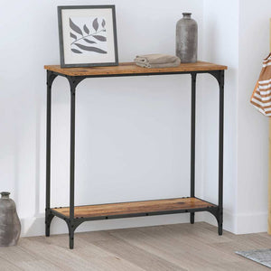 Konsolentisch Altholz mit Regal 75 cm