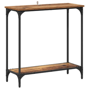 Konsolentisch Altholz mit Regal 75 cm