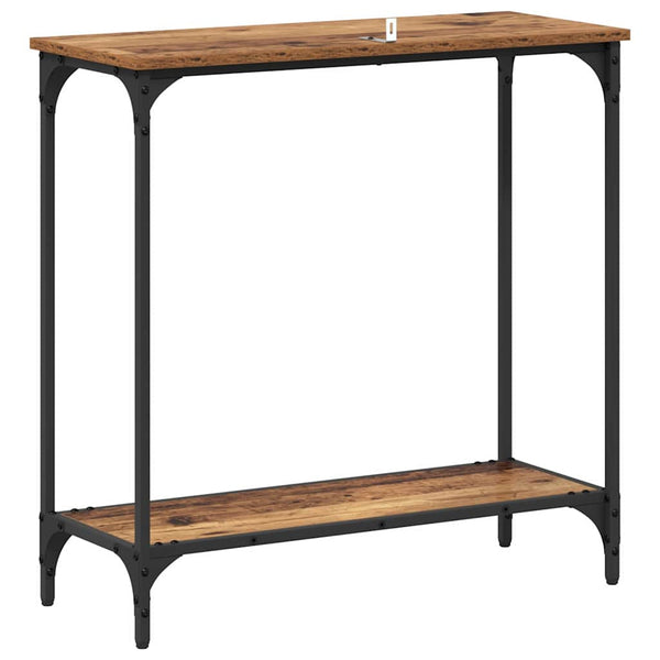 Konsolentisch Altholz mit Regal 75 cm