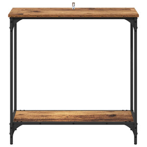 Konsolentisch Altholz mit Regal 75 cm