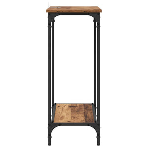 Konsolentisch Altholz mit Regal 75 cm
