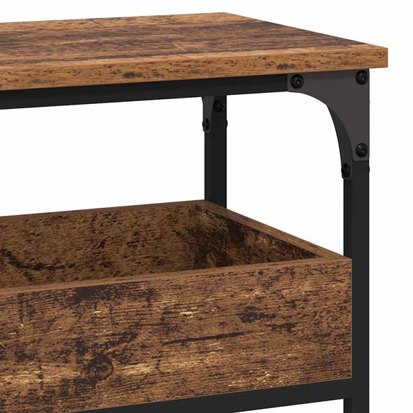 Konsolentisch Altholz mit Regal 100cm