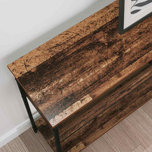 Konsolentisch Altholz mit Regal 100cm