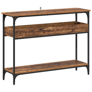 Konsolentisch Altholz mit Regal 100cm