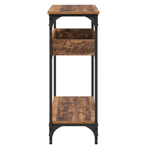 Konsolentisch Altholz mit Regal 100cm