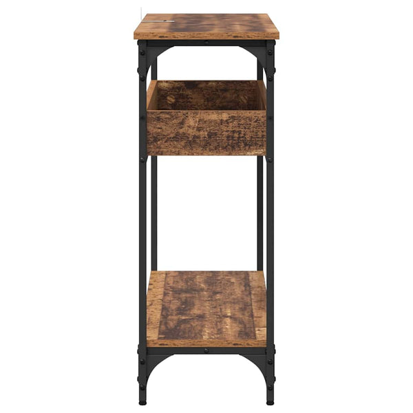 Konsolentisch Altholz mit Regal 100cm