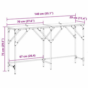 Konsolentisch Altholz 140 cm