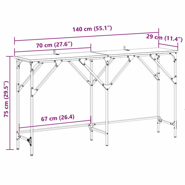 Konsolentisch Altholz 140 cm