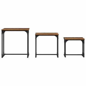 vidaXL Nesting Coffee Table 3 pcs Reclaimed Wood Engineered Wood