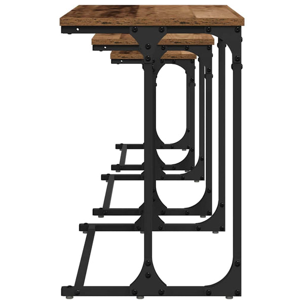 vidaXL Nesting Coffee Table 3 pcs Reclaimed Wood Engineered Wood